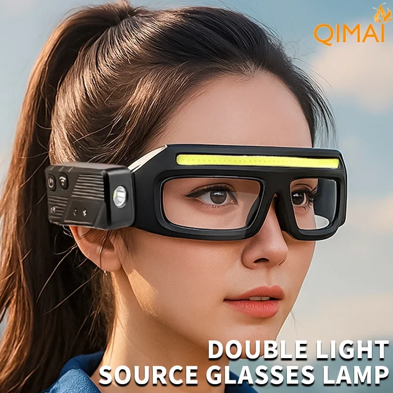 XTE Multi-functional Glasses Light, TYPE-C Rechargeable Warning Headlamp, Compact and Portable Induction Headlamp