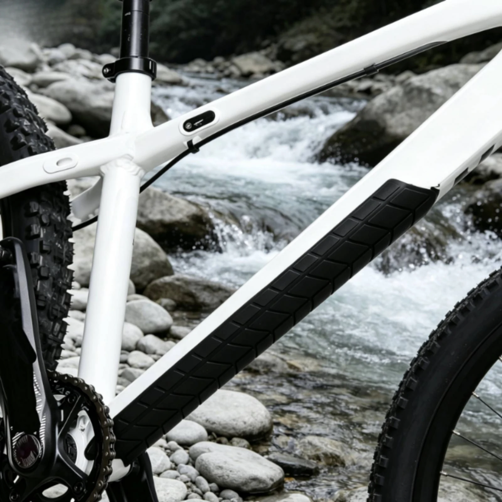 Cycle Frame Protection Sticker Scratch-Resistant Silicone Frame Guard Defensive Film Long-Lasting for Mountain Bikers