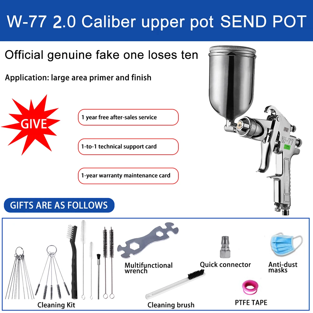 W-77 Khí Nén Xịt Phun 2.0/2.5/3.0Mm Vòi Phun Xe Ô Tô/Đồ Nội Thất Phun Công Cụ Dành Cho Xe Ô Tô Thủ Công DIY các Dự Án/Máy Phun Sơn