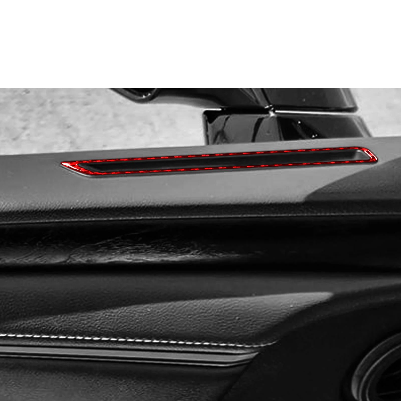 For Lexus ES200/ 250/260/300h/350/ 200 2018–2025 Car Door Outlet Frame Trim Red Real Soft Carbon Fiber Car Accessories Stickers