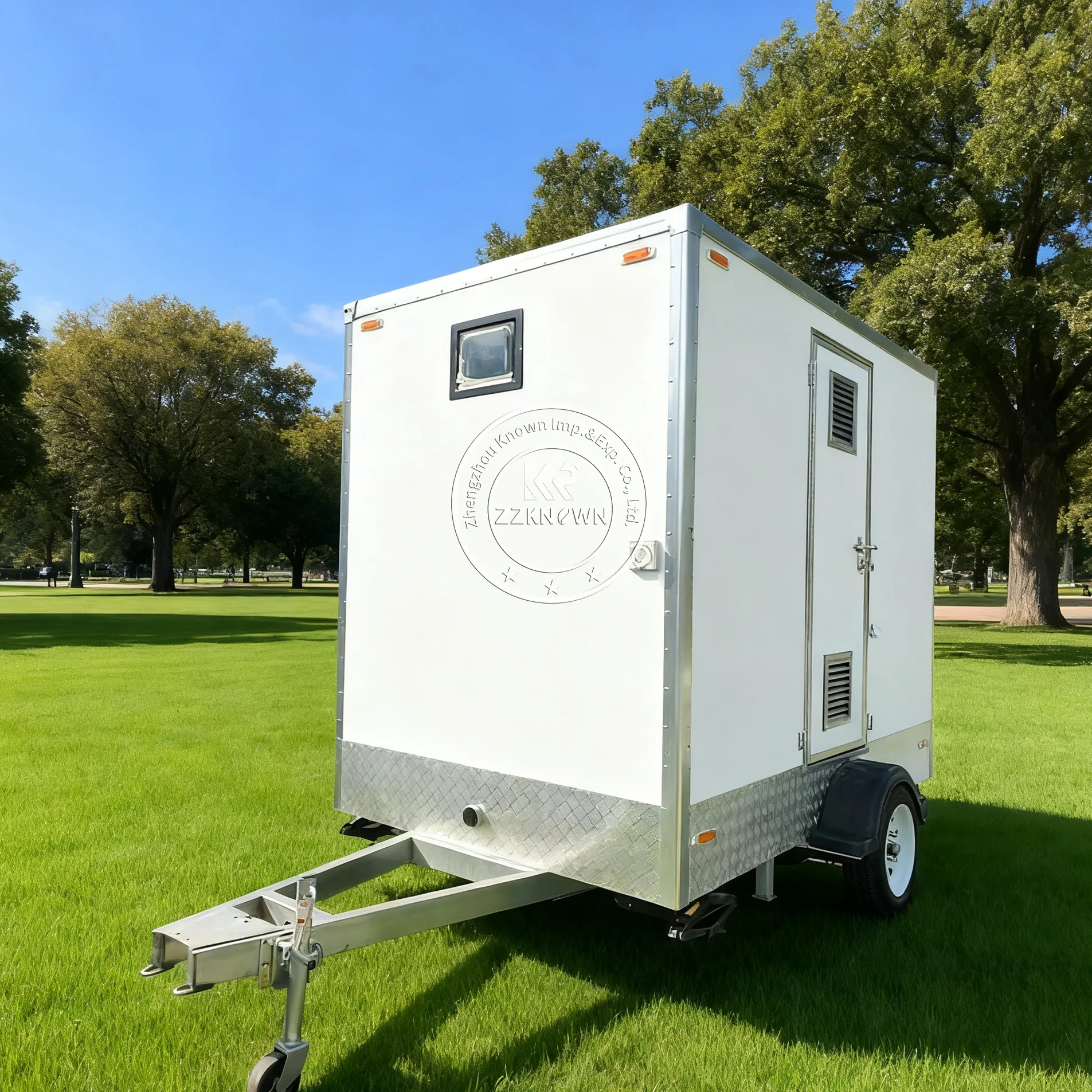 

Custom Portable Toilet And Shower Bathroom Luxury Public Washroom Outdoor Deluxe Toilet Trailer Restroom Trailer For Sale