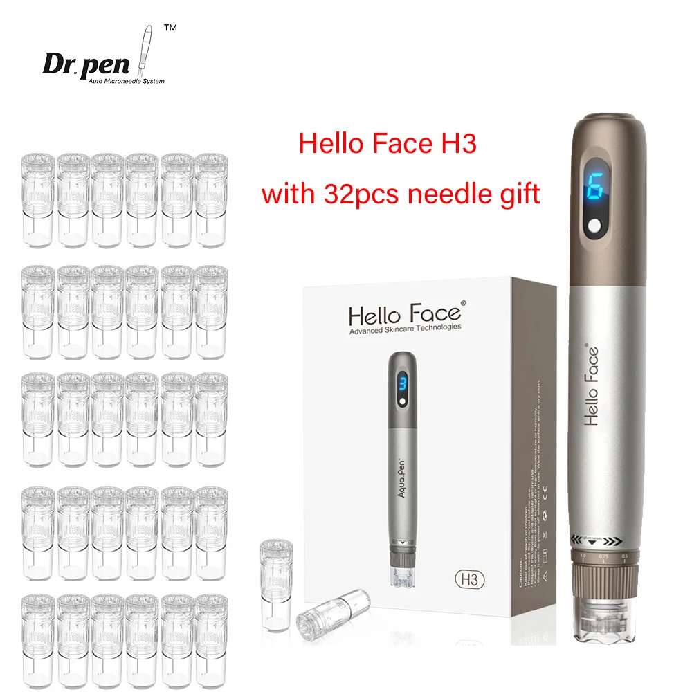 Hydra Pen H3 Wireless With Needles Cartridges Derma Pen Microneedling Pen Mesotherapy Dr.pen Machine Face Beauty Care