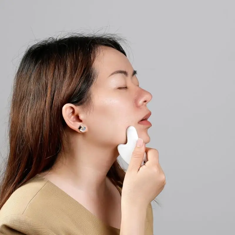Tablero Gua Sha de vidrio de alta silicona, placa raspadora Facial, masaje de elevación para cara, cuerpo, cuello, pierna, cuidado de la piel, masajeador de salud y belleza