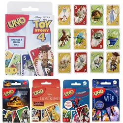 New Mattel UNO Toy Story 4 And Disney Wish Games  Card Family Funny Entertainment Board Game Poker Kids Toys Playing Cards