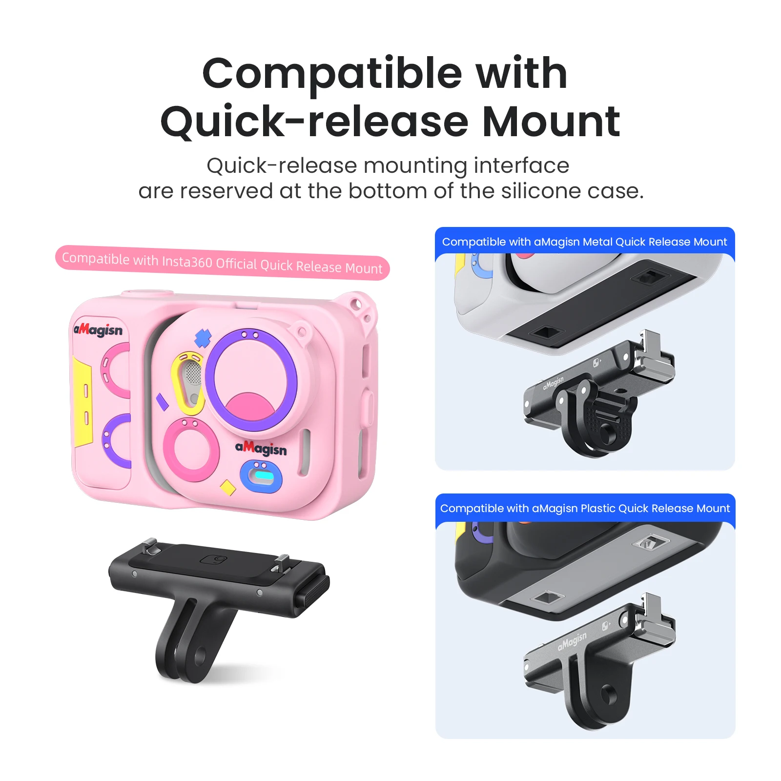 aMagisn siliconen hoesje voor Insta360 Go Ultra beschermhoes met afneembare lensdop en anti-verliesband voor GoUltra-accessoires