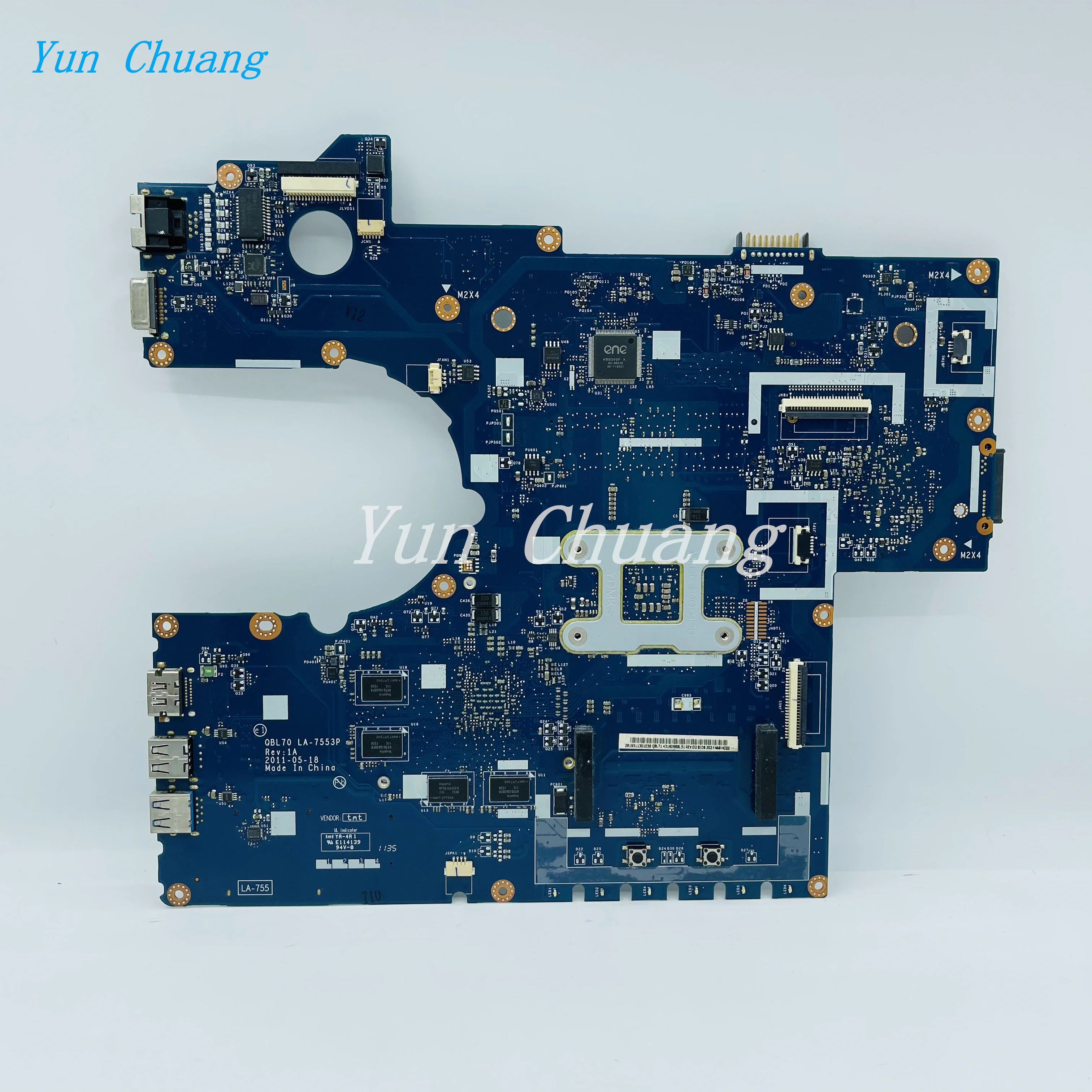 Imagem -02 - Laptop Motherboard Mainboard para Asus K73t K73ta X73t K73tk K73t Motherboard Hd7670m 1g Gpu Ddr3 Qbl70 La7553p R73t