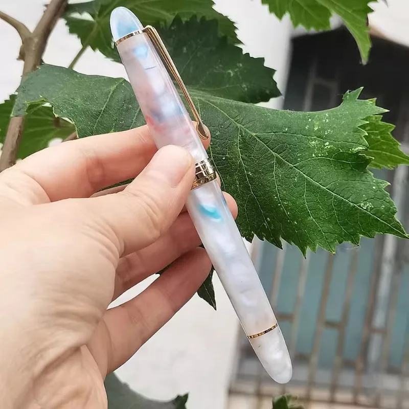 

KAIGELU Torpedo Resin Ergonomic Fountain Pen EF/F/M 0.38/0.5/0.7mm Nib Ink Pens Luxury Office & Gift Choice Cute Stationery