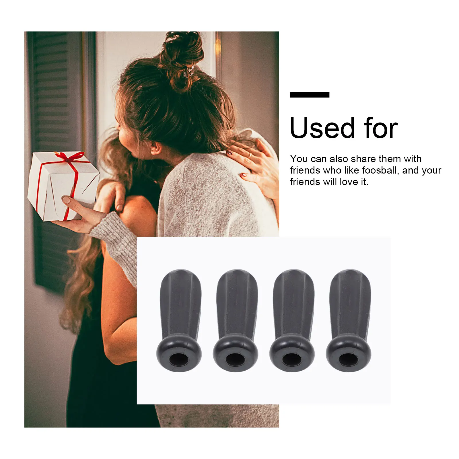 

8 Pcs Octagonal Handle Football Machine Grip Table Plastic Handles Soccer Accessories