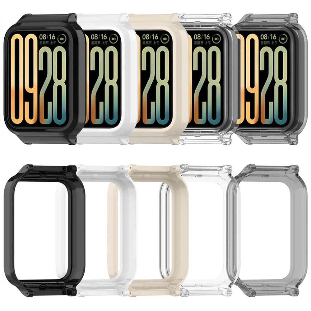 Чехол для Xiaomi MI Band 9 pro, высококачественный тонкий ПК, умные часы, защитный полузавернутый ремешок 18 мм, аксессуар