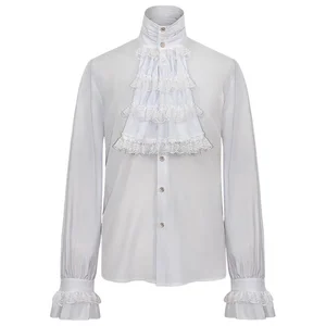 Pria Anak-anak Steampunk Mantel Parit / Kemeja Mantel Pangeran Antik Jaket Renaisans Abad Pertengahan Kostum Cosplay Victoria Edwardian 12 patung mr darcy penjualan terbaik - №