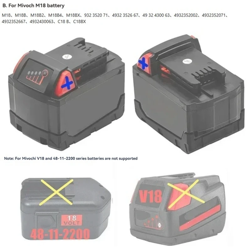 DT98 DM18DW12 Battery Adapter 18V/20V to 12V for Tools Converter