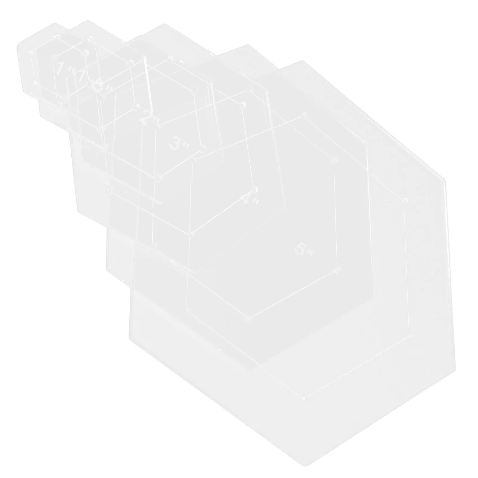 

Набор из 6 акриловых шаблонов для квилтинга, пэчворка, шитья и вышивки, линейки для квилтинга, трафареты для рукоделия