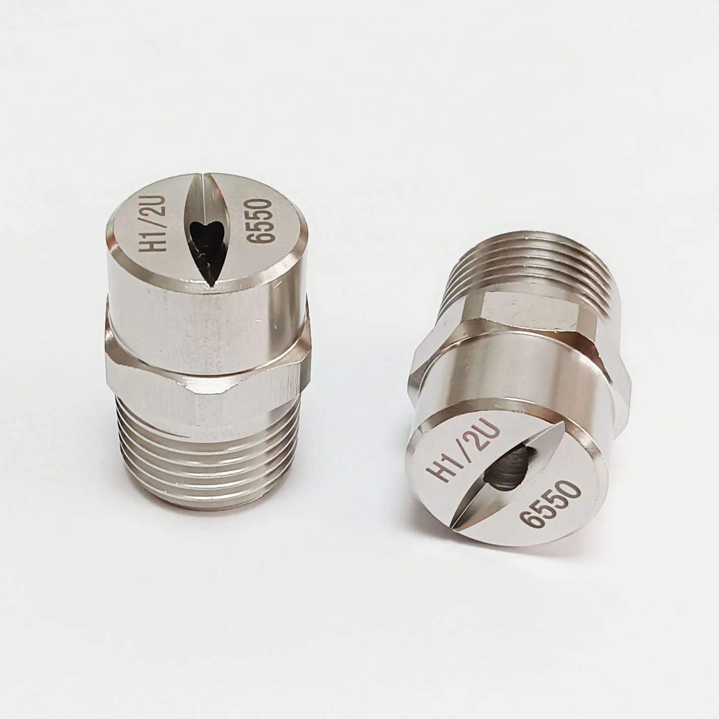 1/2" BSPT SS304 vee jet flat fan spray nozzle, Industrial / factory cleaning, dust removal nozzle view 5