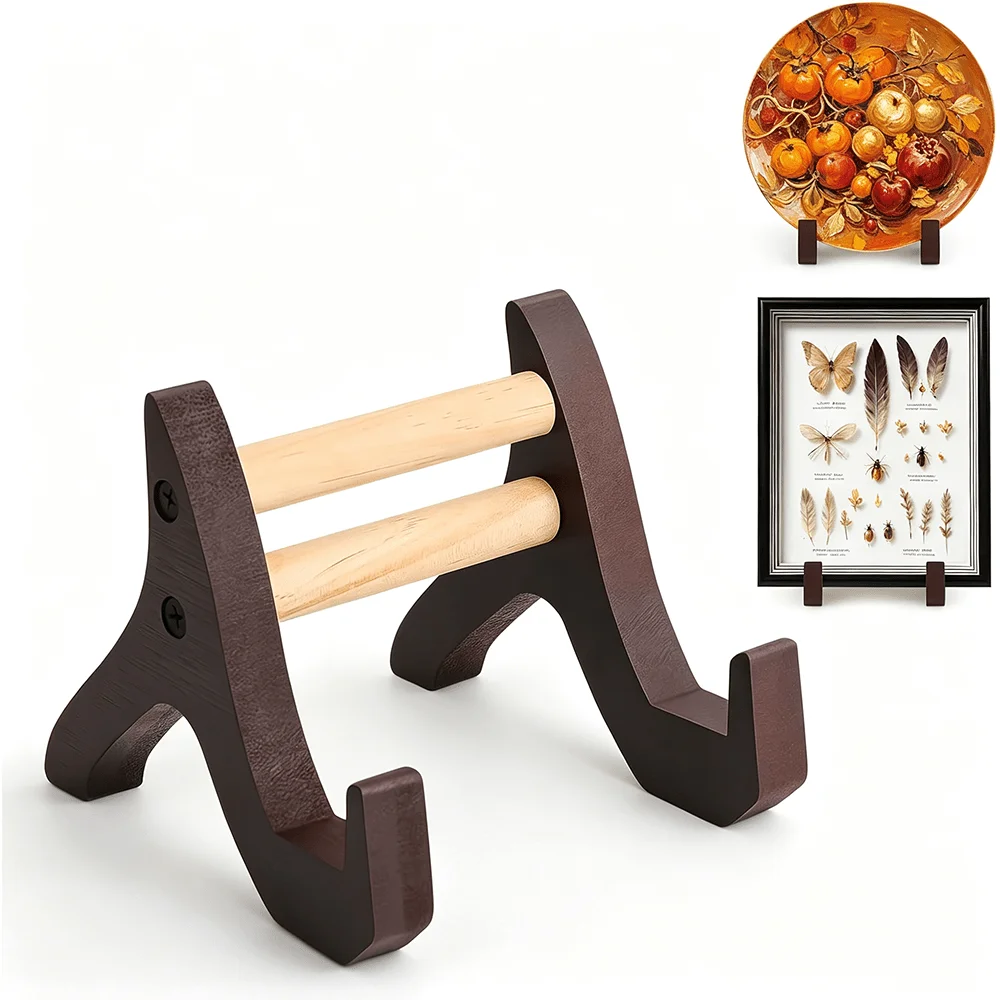 Small‑Size Wooden Photo Frame Display Stand, Desktop Holder for Frames, Photos and Paintings Tabletop Display