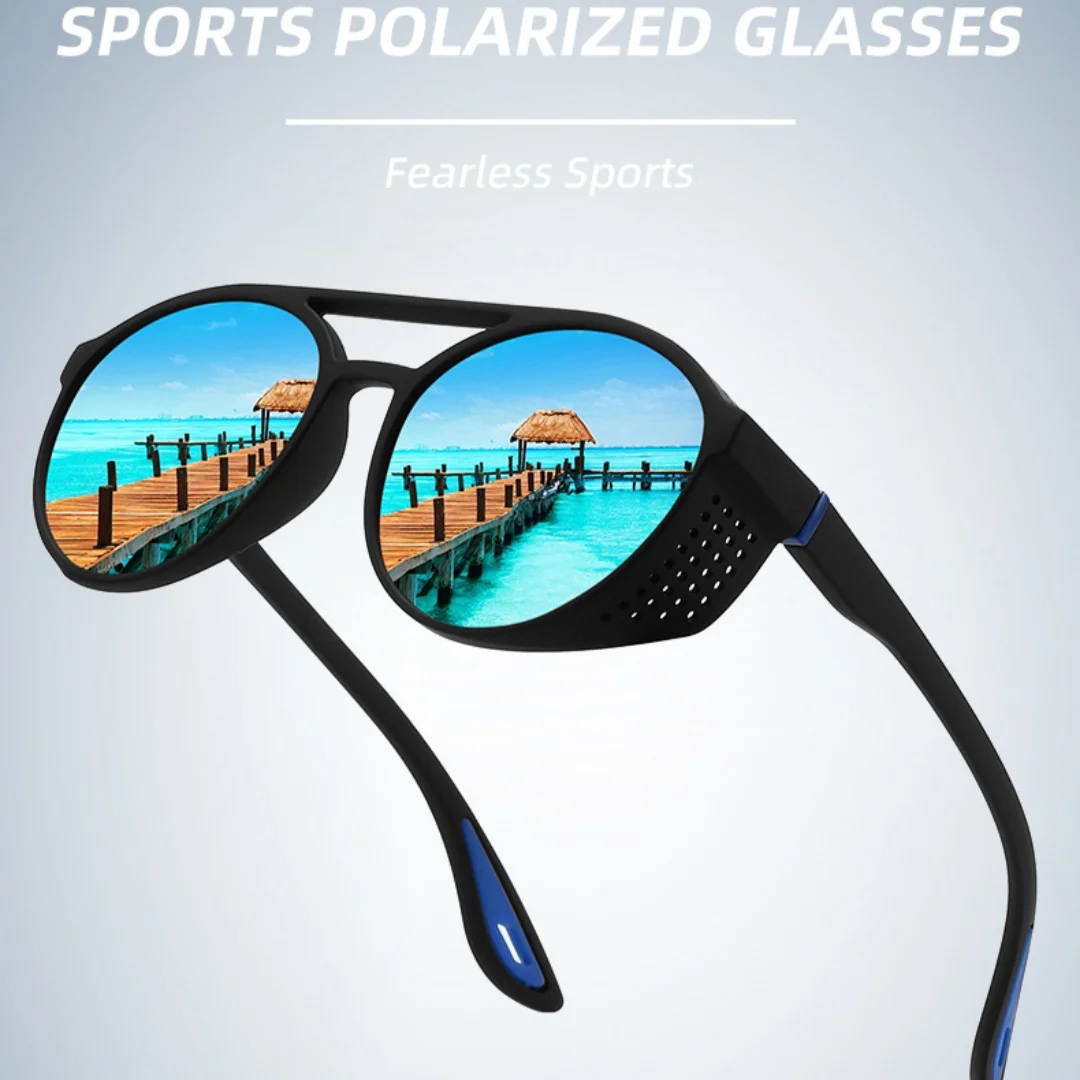 Gafas de Sol Polarizadas para Hombre y Mujer con Protección Lateral UV400, Lentes Espejadas, Gafas Deportivas para Ciclismo al Aire Libre
