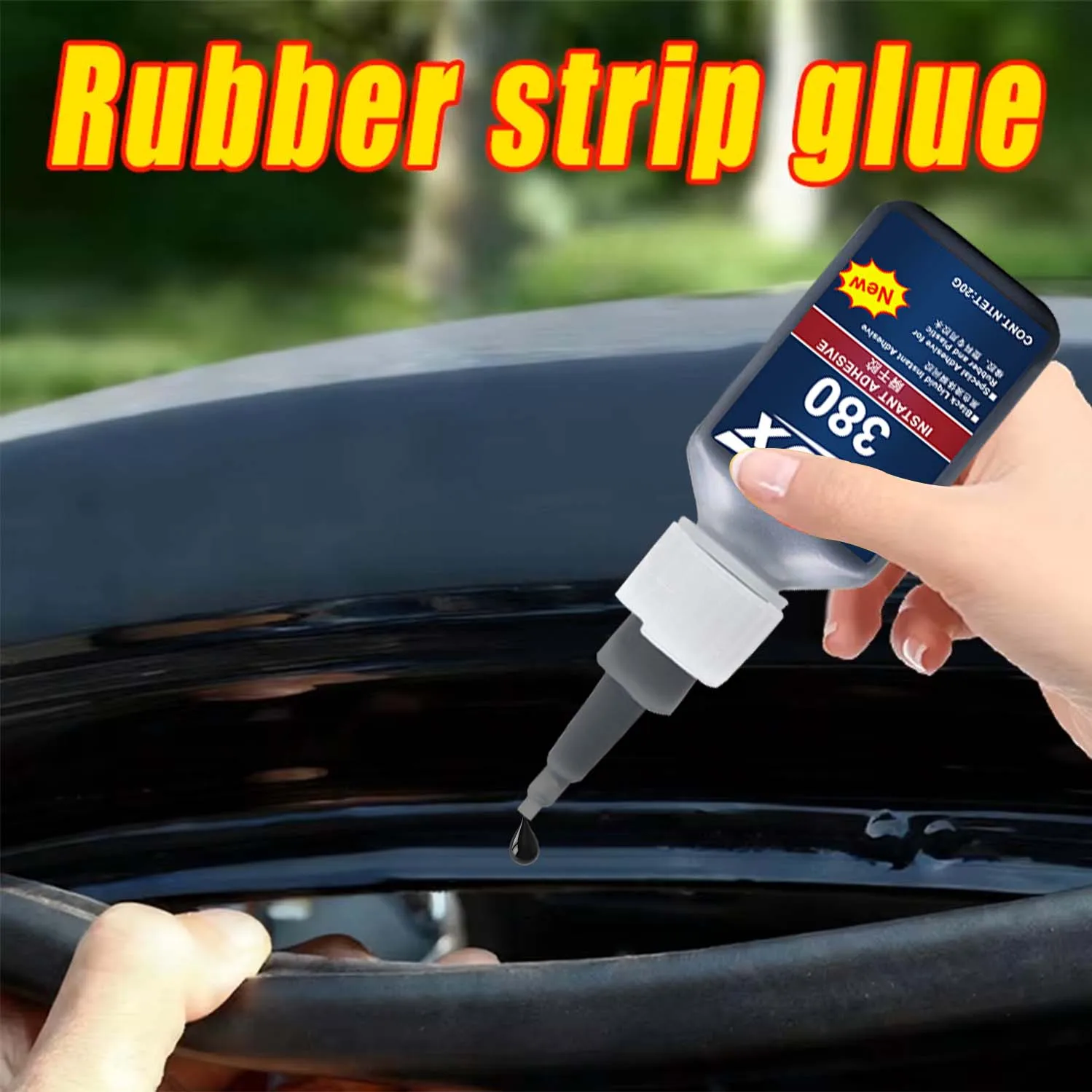 JXVX Automobil-Kunststoffkleber, starker Kleber, schwarzer Kleber für Autostoßstangenverkleidung, Gummidichtung, Innen- und Außenteile, Reparatur, 20 ml, 6 Stück – Detail 4