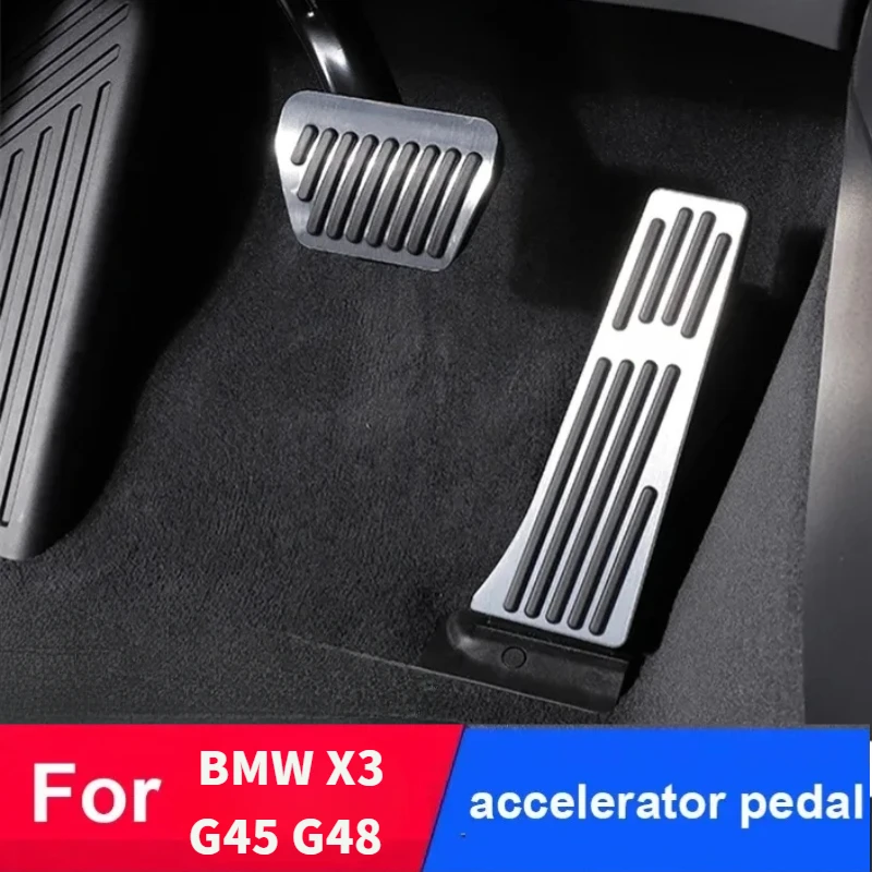 Car Accelerator Brake Pedal Cover For BMW X3 G45 G48 2024 2025 2026 Anti Slip Pedal Interior Decoration Accessories