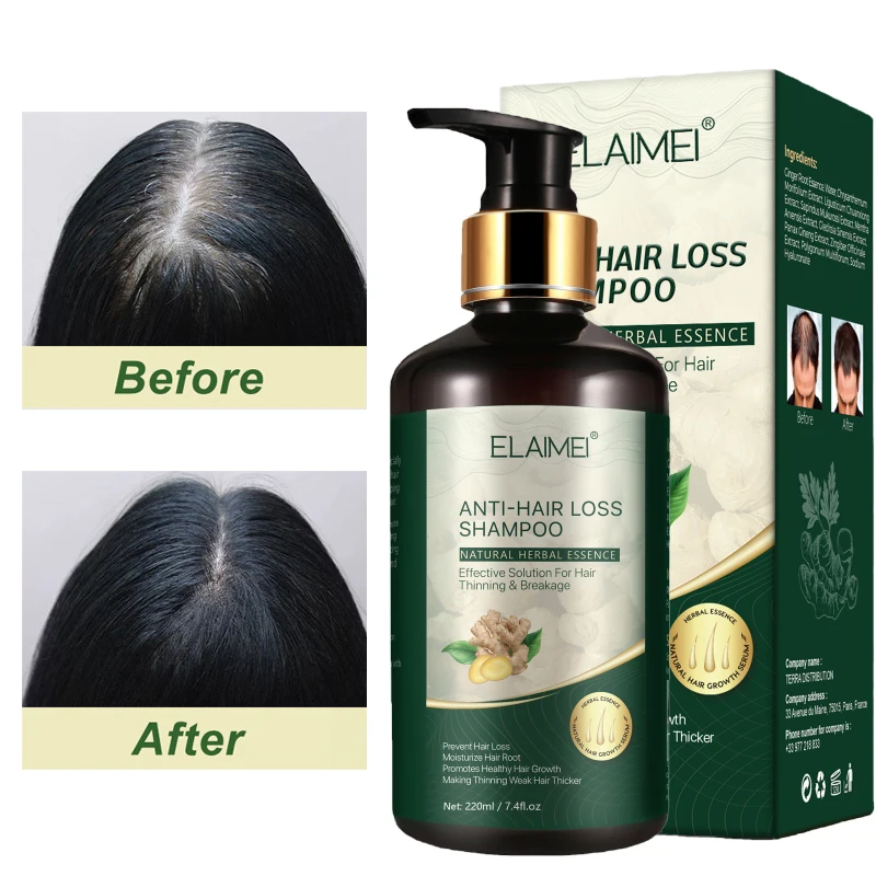 Ginger Anti-Hair Loss Shampoo Conditioner Repairs Oil Control Anti-Dandruff Thick Smooth Anti-Frizz Bifurcation Hair Care 220ml