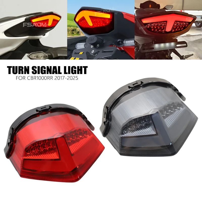 

Для Honda CBR1000RR CBR 1000RR 2017 2018 2019-2025 мотоциклетные тормозные указатели поворота, встроенный светодиодный стоп-сигнал, задний задний фонарь