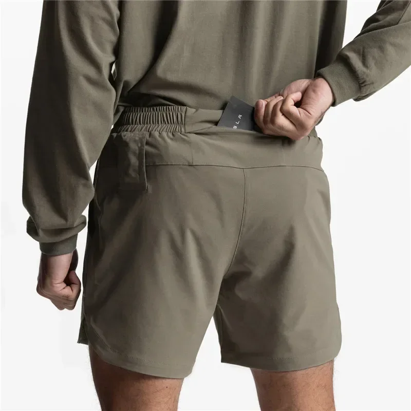 2024 Summer New Gym Jogging Exercise Shorts Men's Sports Fitness Quick-drying Multiple pockets Running Shorts Men Casual Shorts