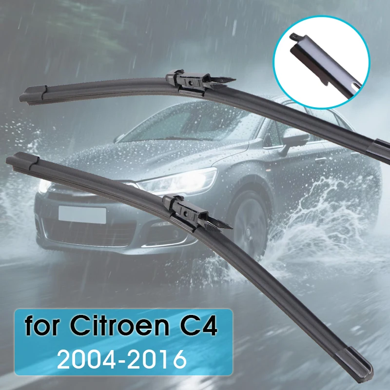 

For Citroen C4 Coupe/Hatch B7 2004-2016 Car Wiper Blade Front Wipers Windscreen Fit Push Button/Pinch Tab Arm Auto Wiper Blades