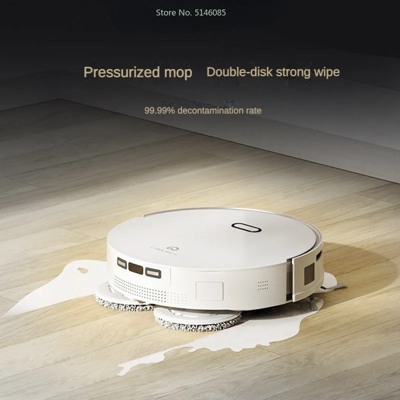 LinKBey Robot Vacuum Cleaner M20 5000pa Hidden Laser Navigation with Empty Wash Fill Dock Mute Robotic Dragging Robot 86mm High