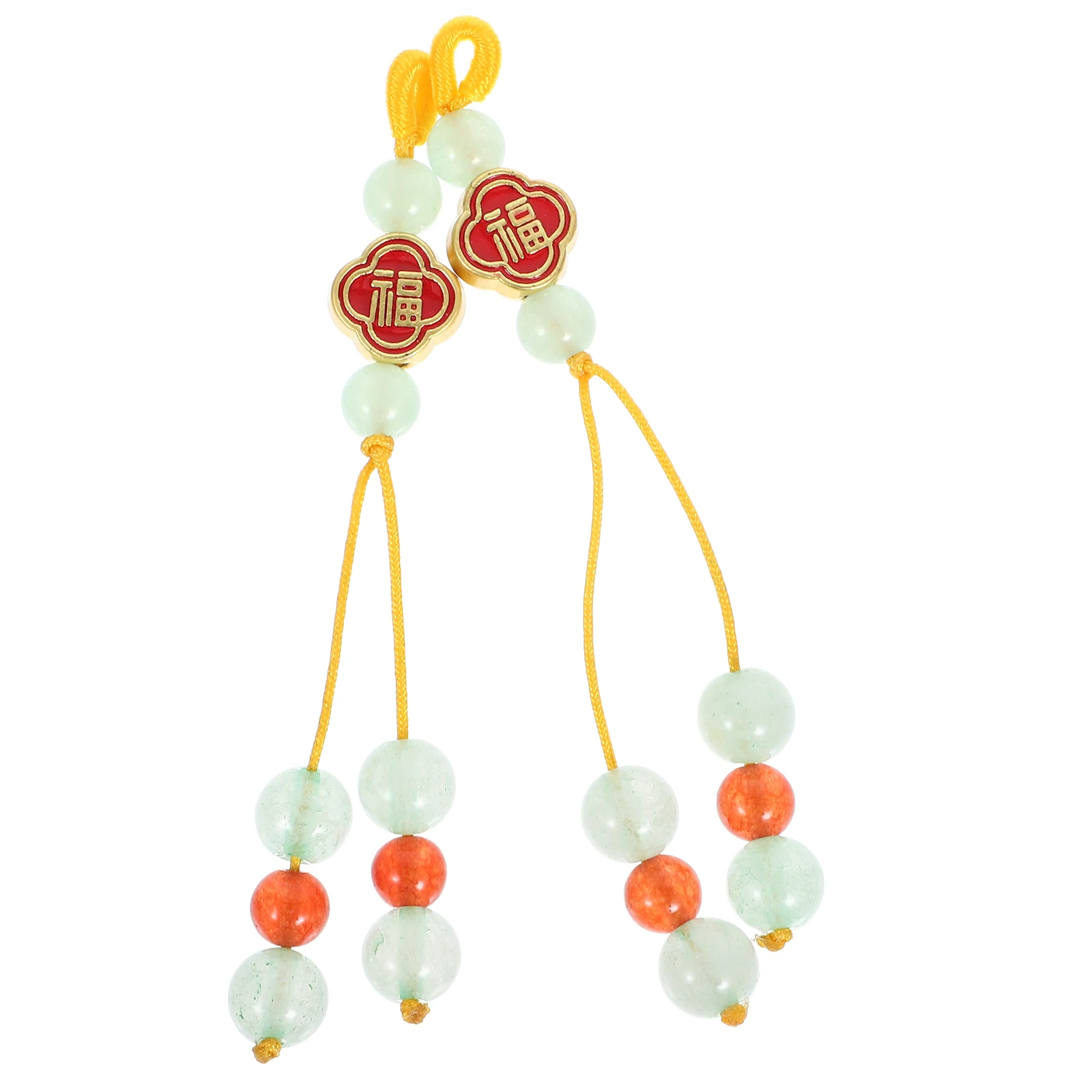 

2pcs Chinese Fu Character Tassel Pendant Vintage Car Mirror Hanging Decor Cheongsam Wedding Charm Bag Keychain Diy Jewelry