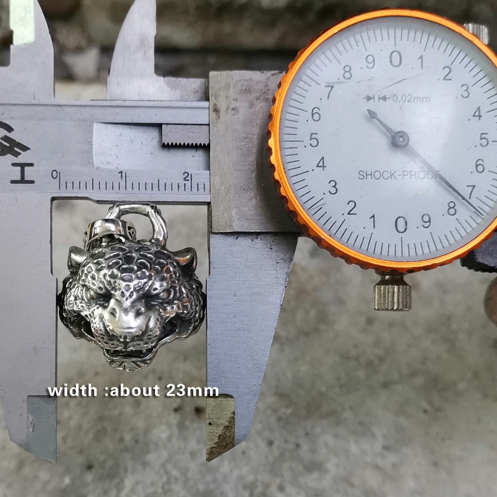 

925 Sterling Silver Details Leopard Panther Pendant Mens Biker Pendant TA54