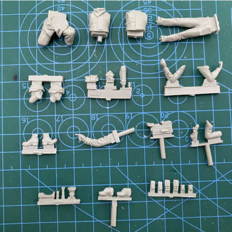 1/35 مقياس الراتنج نموذج الشكل GK عدة ساحة المعركة مراسل 2 شخص Diorama لعبة مجموعة غير مجمعة وغير مطلية #3