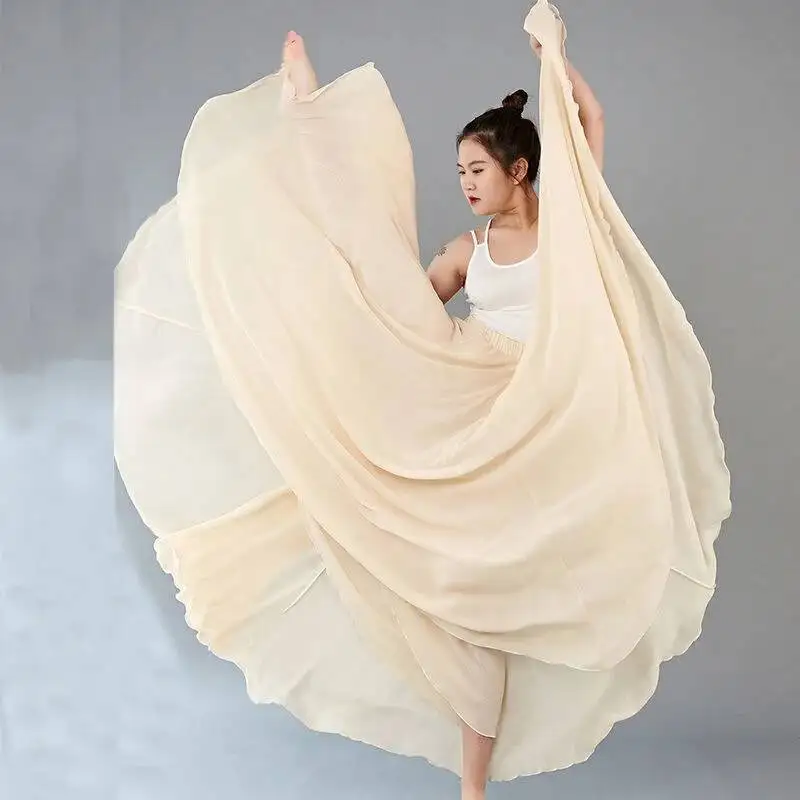 Cos 720 graden grote schommel dubbellaags chiffon vakantie strand rok dansjurk klassieke dansvoorstelling jurk Xinjiang