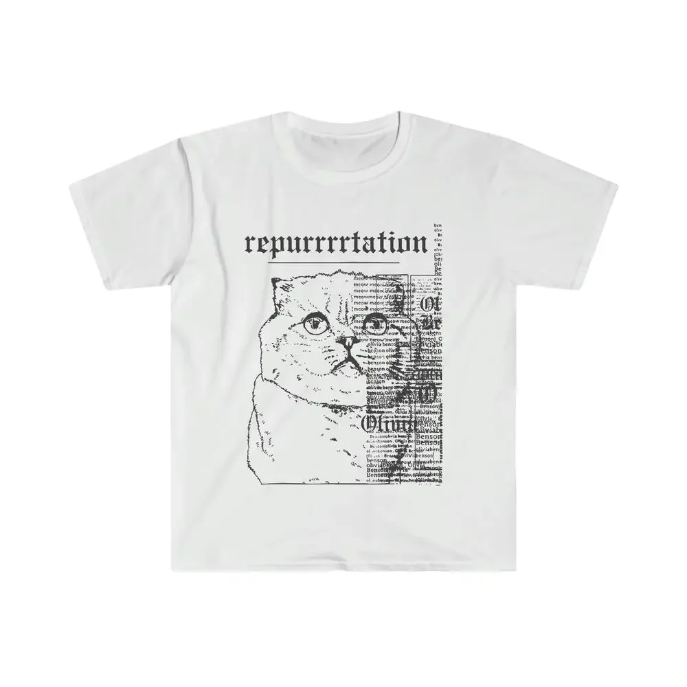 Reputation Cat T Shirt TS Red  Eras Tour Swifty Fan Albums Concert Tee   High Quality 100%Cotton Short Sleeve