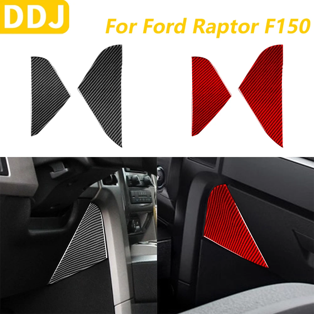 

For Ford Raptor F150 2009-2014 Carbon Fiber Central Control Dashboard Both Side Panel Decorative Cover Car Accessories Sticker