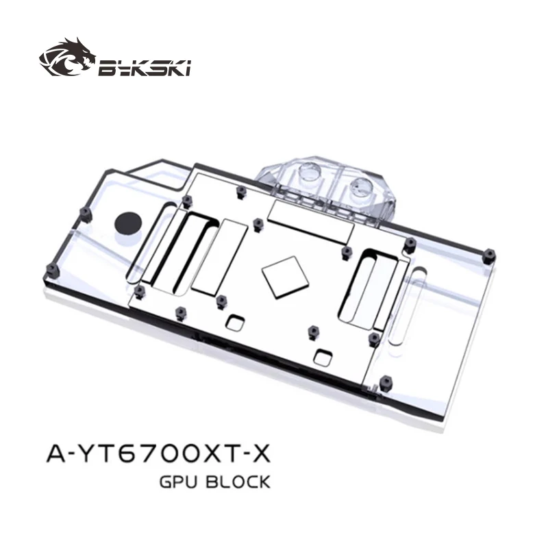 Bykski GPU Water Block Use for Yeston RX6700XT Graphics Card Cooled/full Coverage with Backplane Radiator Coolling,A-YT6700XT-X