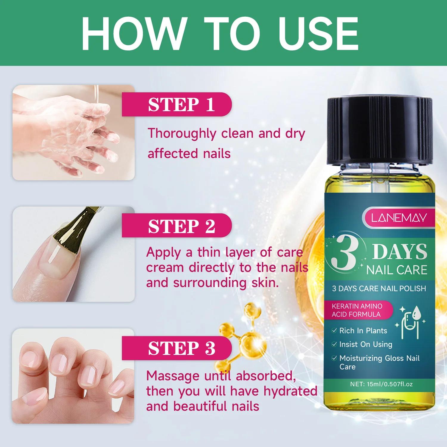 زيت مغذي للأظافر زيت العناية بالأظافر يزيد من اللمعان ويمنع الجفاف وتكسير ترطيب الأظافر للتقليم