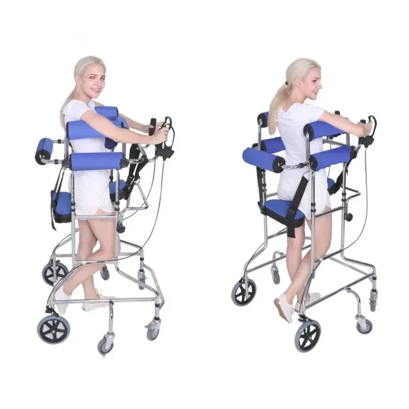 Anti-scalp Standing Frame Elderly Walker Paraplegic Rehabilitation Equipment Adult Walker Training Walking Walker