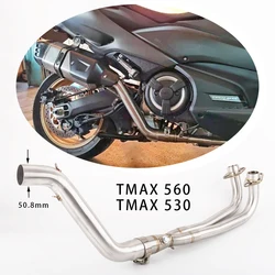 Motorcycle Exhaust TMAX560 header tmax560 exhaust Middle Pipe Link Pipe For T-MAX560 2020-2021 T-MAX530 2017-2021