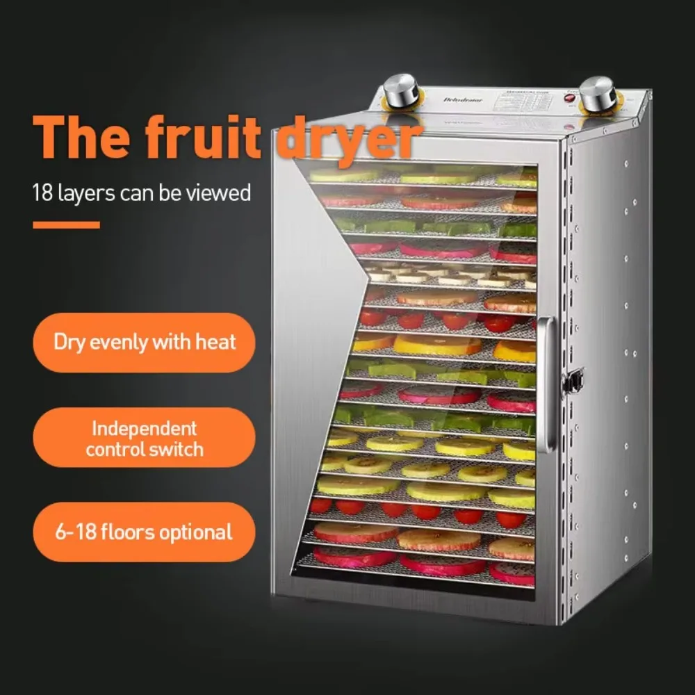 

Commercial Dehydrator Machine for Dried Fruit Vegetables Pet Food Resin Drying Apparatus Air Dryer for Food Storage Preservation