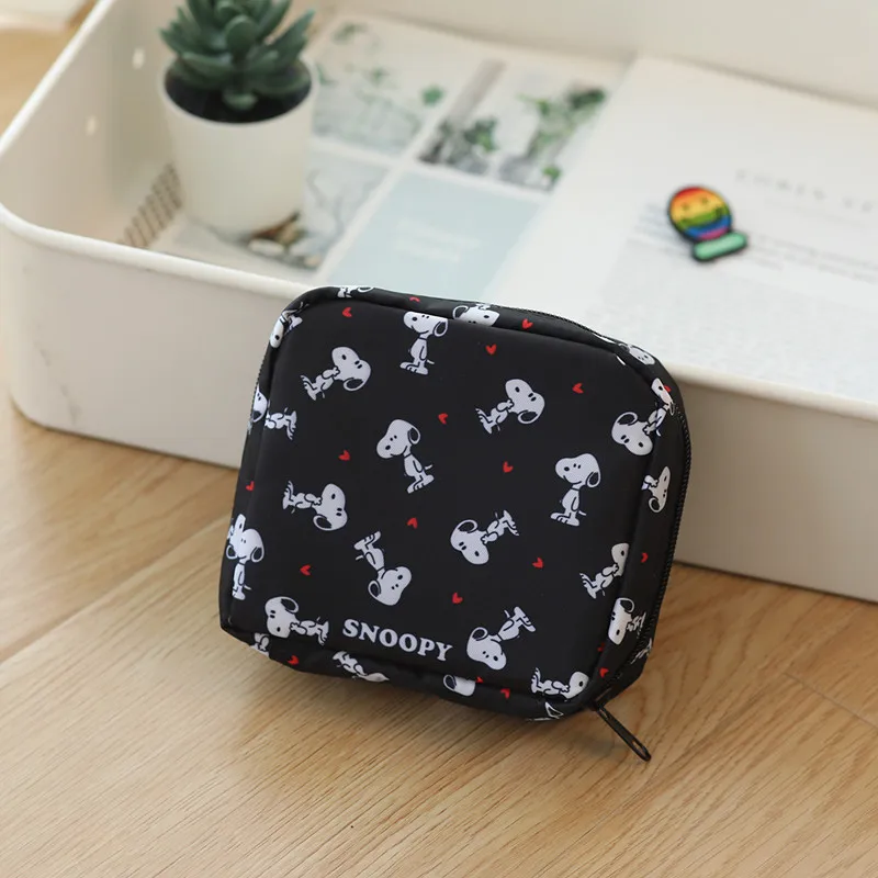 Snoopy Cartoon Cute Makeup Bag Cartoon Snoopy portamonete di grande capacità portamonete portatile per rossetto da ragazza