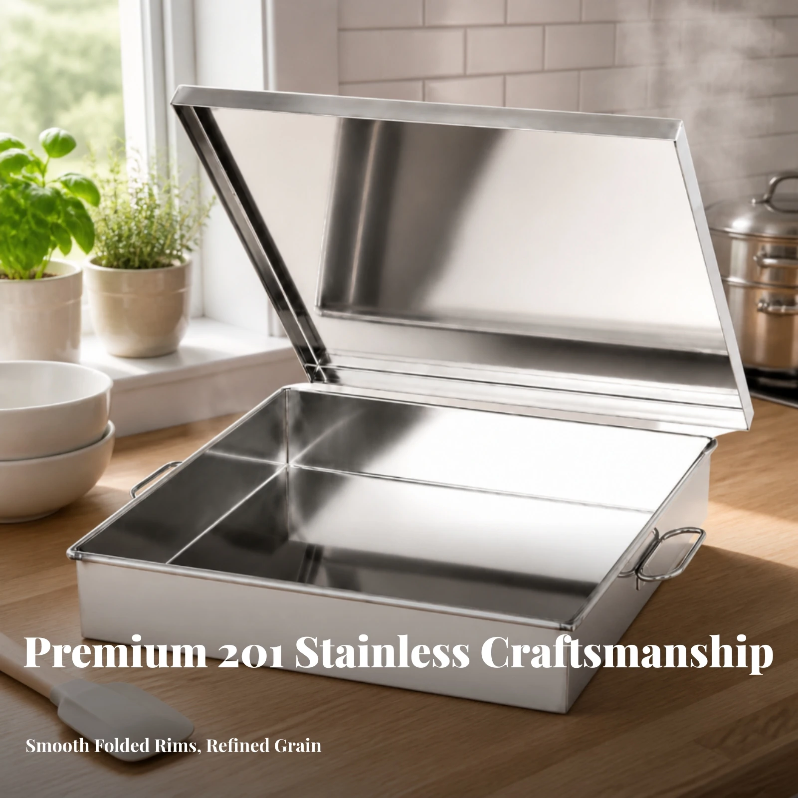Stainless Steel Tray with Lid  - Home Cooking Services 评论和价格