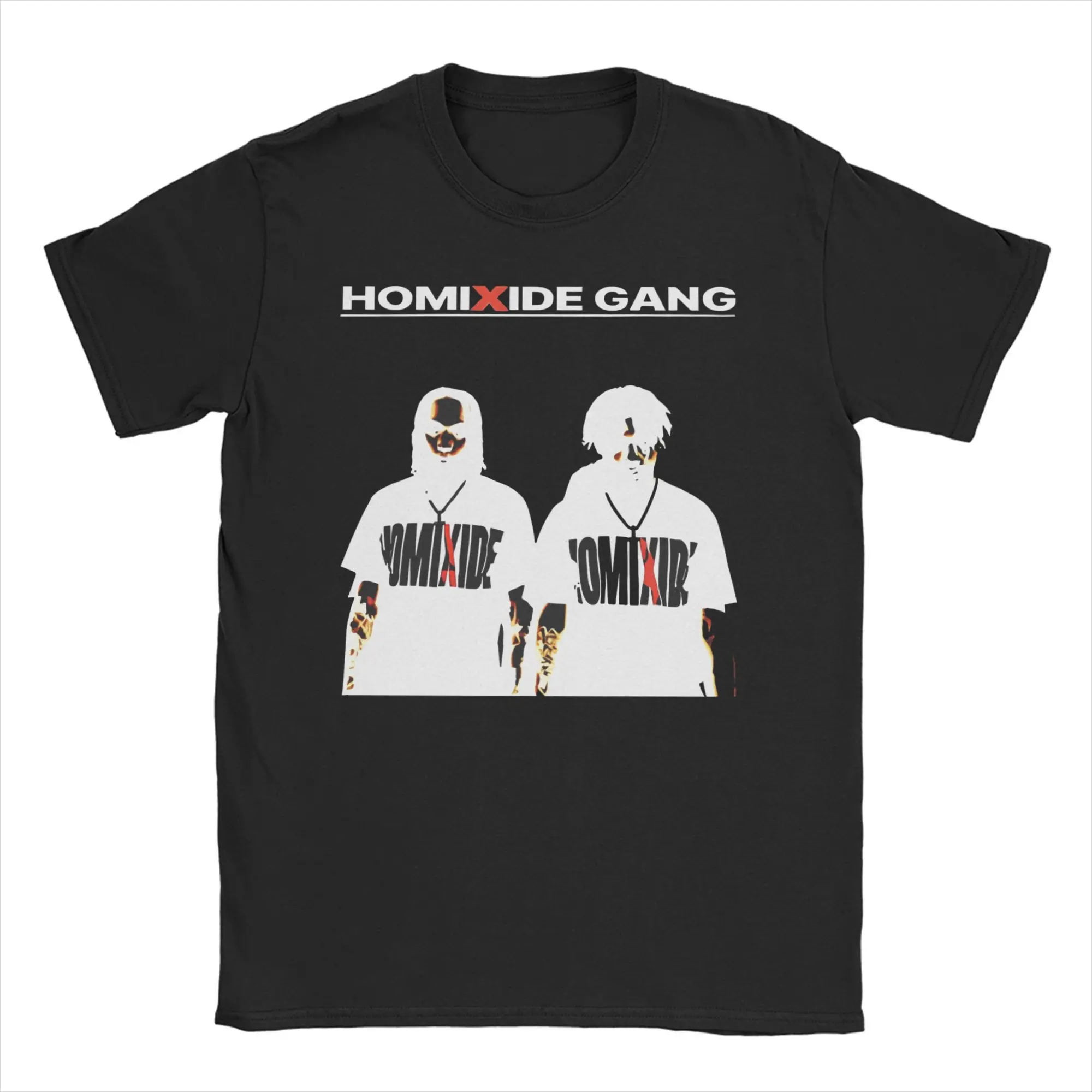 

Rapper Homixide Gang T Shirt Men Women Cotton Novelty T-Shirts Round Collar Playboi Carti HXG Tee Shirt Clothing Graphic Printed