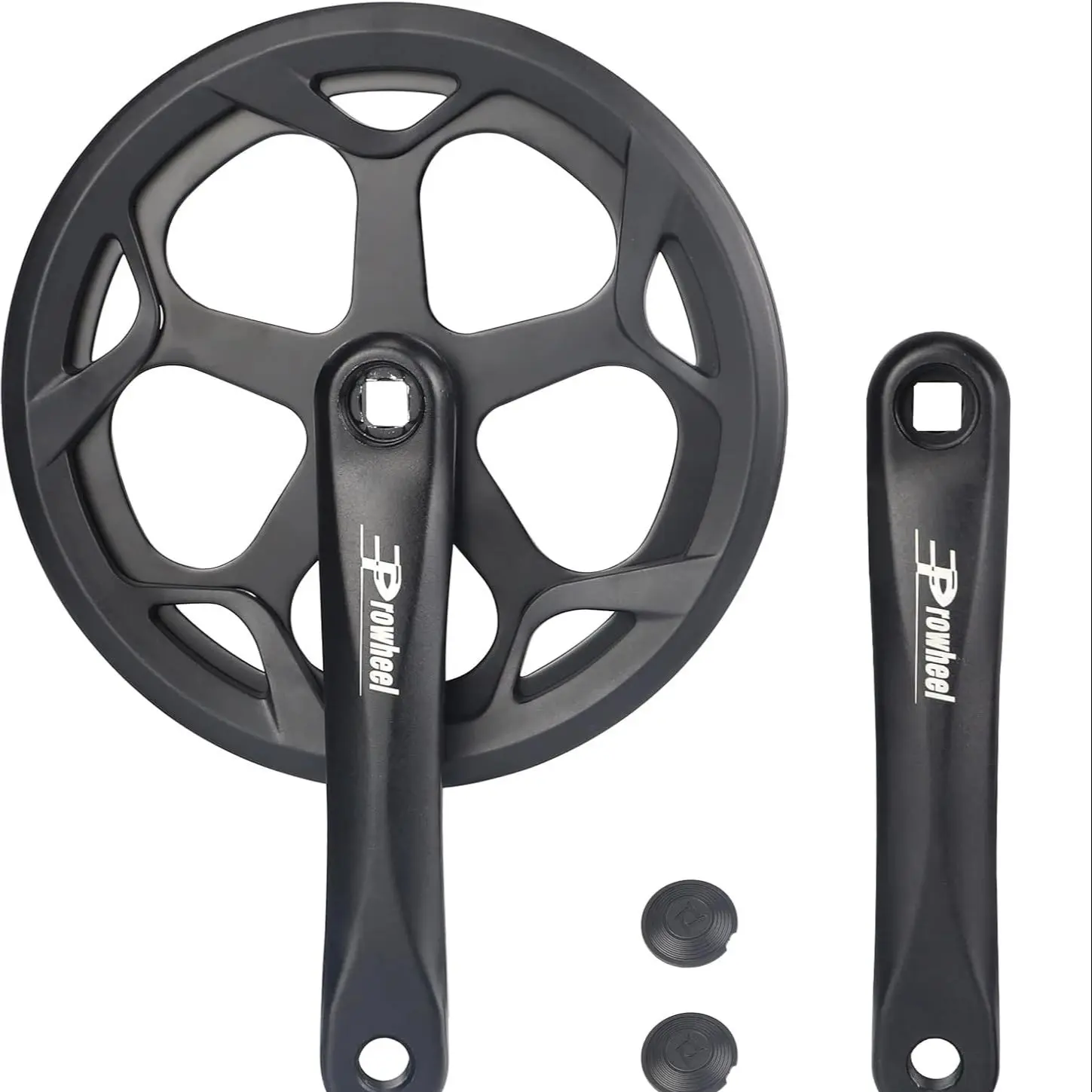 ZUKKA Prowheel Fahrradkurbelgarnitur 48T/52T – 170 mm universelles quadratisches Kurbelgarnitur-Set, Doppelkettenabdeckung, 170 mm Kurbelarm aus Aluminiumlegierung – Detail 2