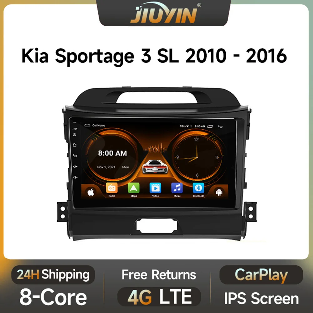 

JIUYIN AI Voice 2 din Android Auto Radio For KIA Sportage 3 2010-2016 Carplay 4G Car Multimedia GPS 2din autoradio