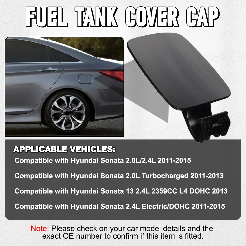 

69510-3S000 695103S000 Fuel Filler Door Assembly For Hyundai Sonata 2.0L/2.4L 2.4L Electric/DOHC 2011-2015 Sonata Turbocharged