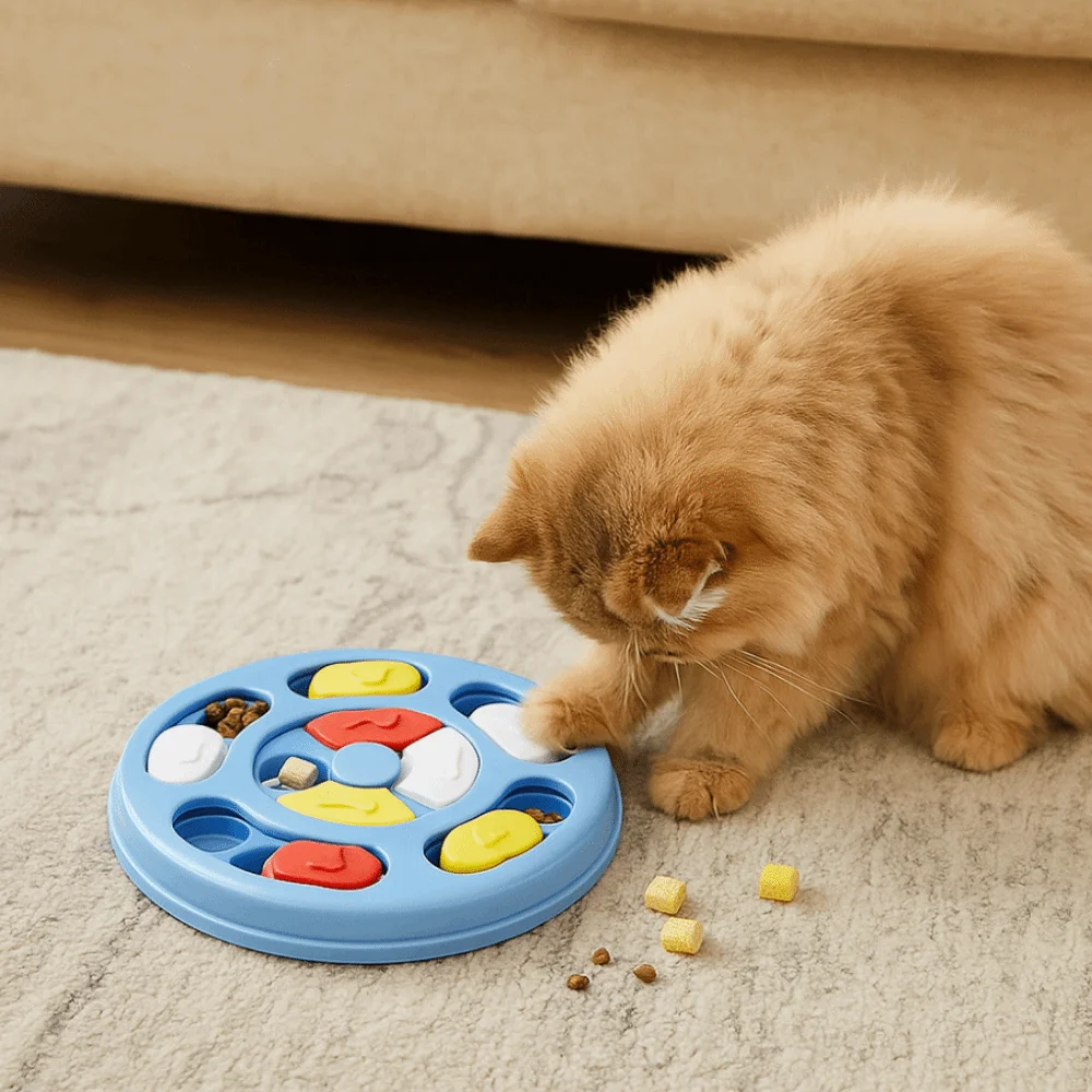 

Pet Supplies Non-slip Dog Puzzle Food Hiding Slow Eating IQ Food Dispenser Plastic Anti Choking Slow Feeder Bowl Boredom Relief