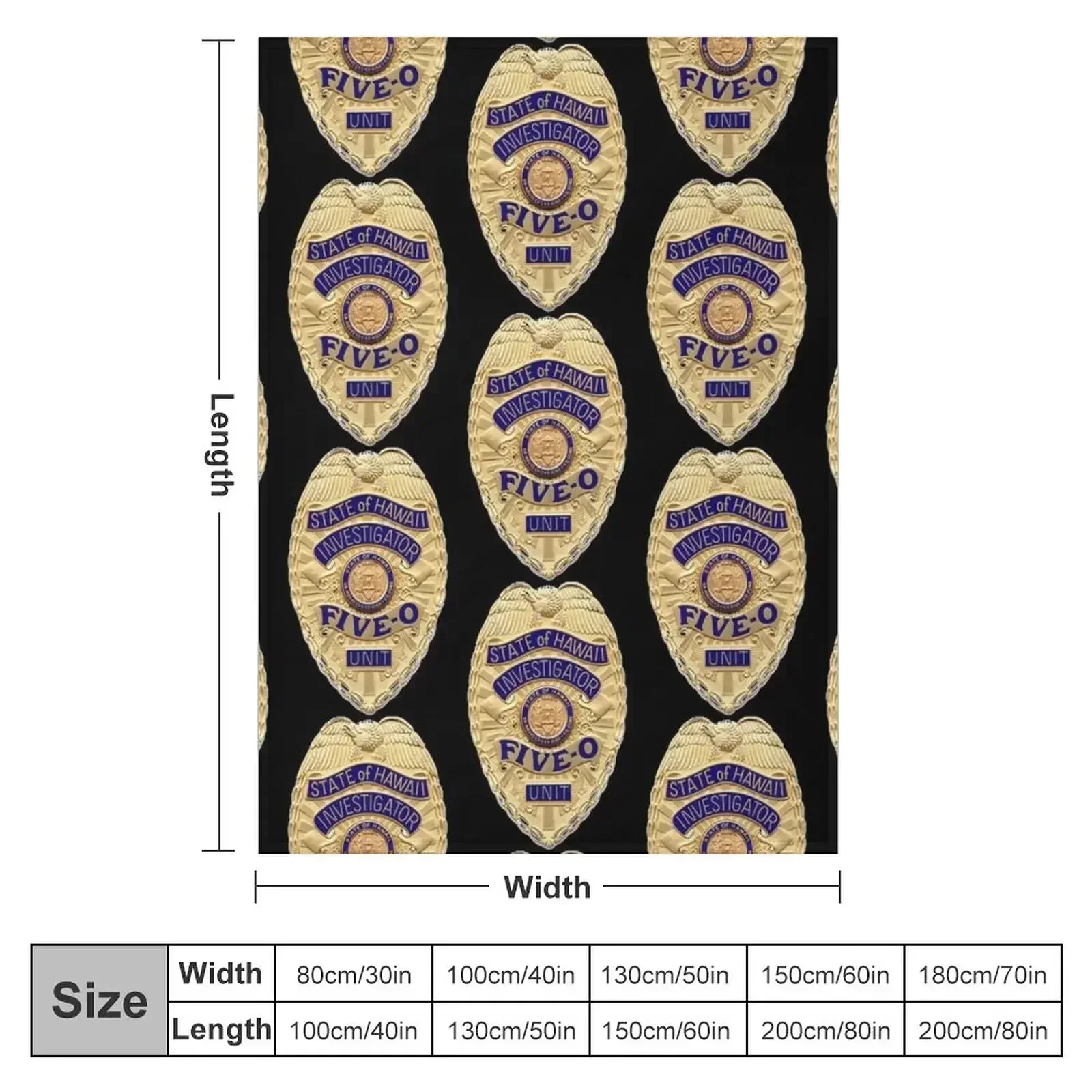 New Hawaii five 0 badge Throw Blanket Flannel Decorative Beds decorative For Sofa Thin Weighted Kid'S Blankets