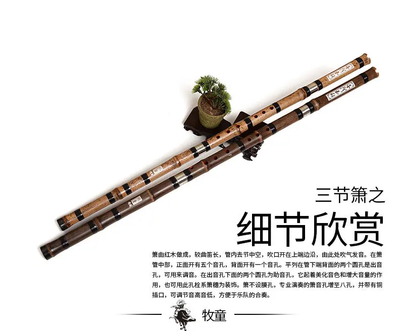 Chinese Bamboo Flauta Xiao Vertical Wind Musical Instruments huilu flute 8 Holes G/F key flauto with Accessories