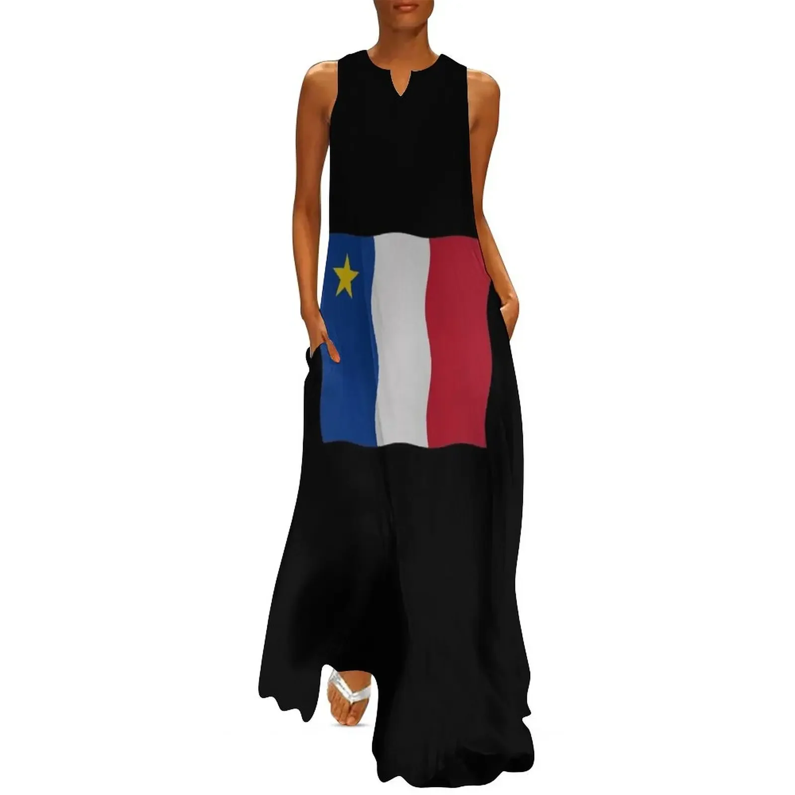 

Acadian flag Long Dress luxury woman evening dress evening dress women elegant luxury women's evening 2025