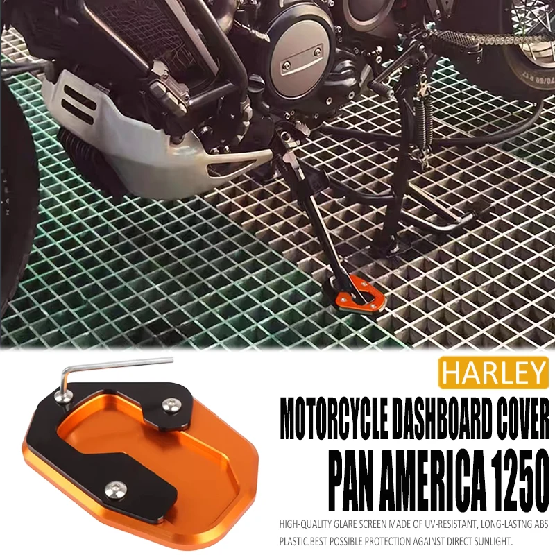

Для Harley PAN AMERICA 1250 2020-2023 мотоциклетная подставка с ЧПУ, боковая подставка для ног, удлинитель, поддержка увеличенной пластины, аксессуары