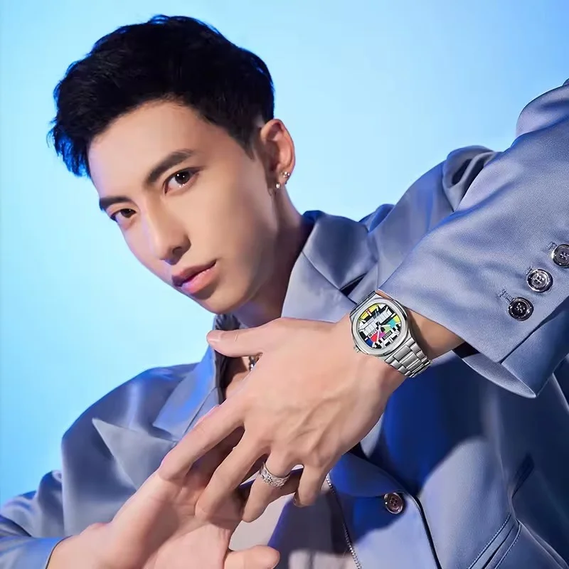 مارك Fairwhale 5210 جديد ساعة كوارتز رجالية ريترو التلفزيون الهاتفي تصميم الفولاذ المقاوم للصدأ مقاوم للماء ضوء الليل ساعة رجالية reloj hombre #6