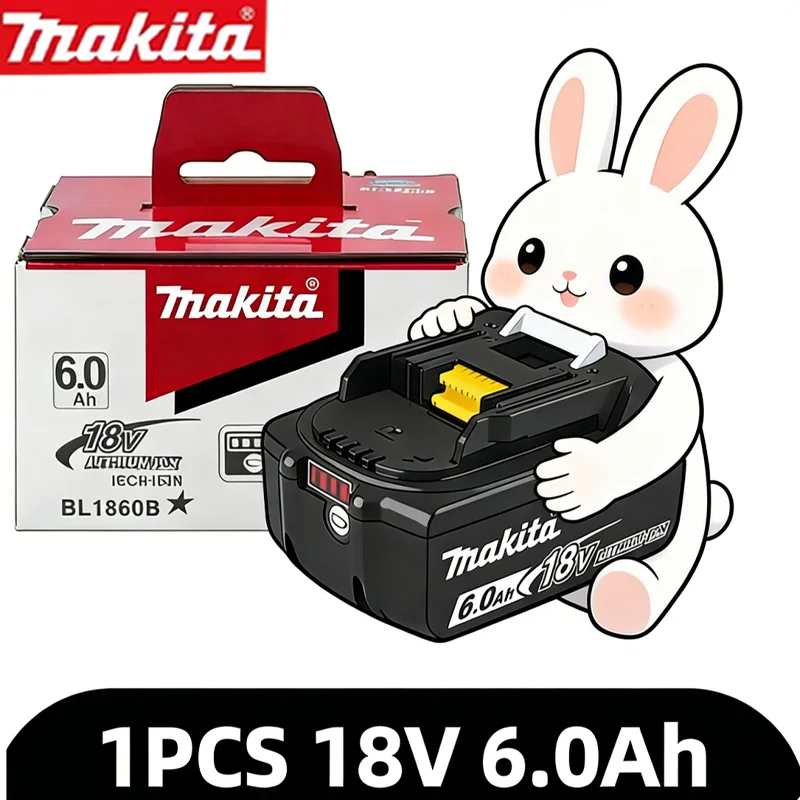 

Original Makita battery, Makita 18v battery 6Ah power tools battery for makita DDF487 DGA404 DTW700 DTD172 DHP489 DJV182